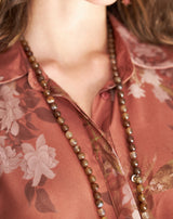 LONG BROWN NECKLACE