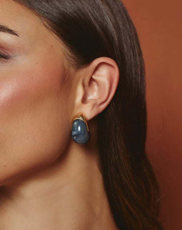 PENDIENTES GOTA AZUL