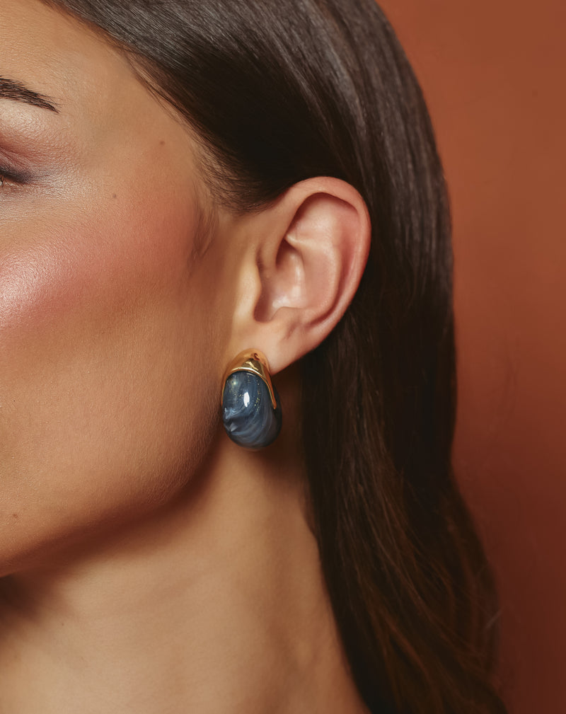 PENDIENTES GOTA AZUL