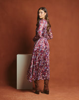 VESTIDO LARGO FLOR SONIA BURDEOS