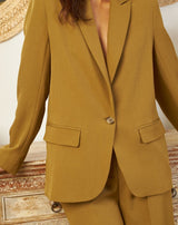 BLAZER RECTA BOLSILLOS VERDE - Monica Ecco