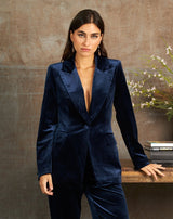 BLAZER VELVET MARINO - Monica Ecco