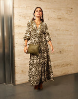 CARTERA TRENZADA VERDE DIANA - Monica Ecco