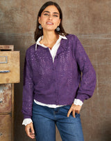 CHAQUETA PUNTO BOTONES VIOLETA - Monica Ecco