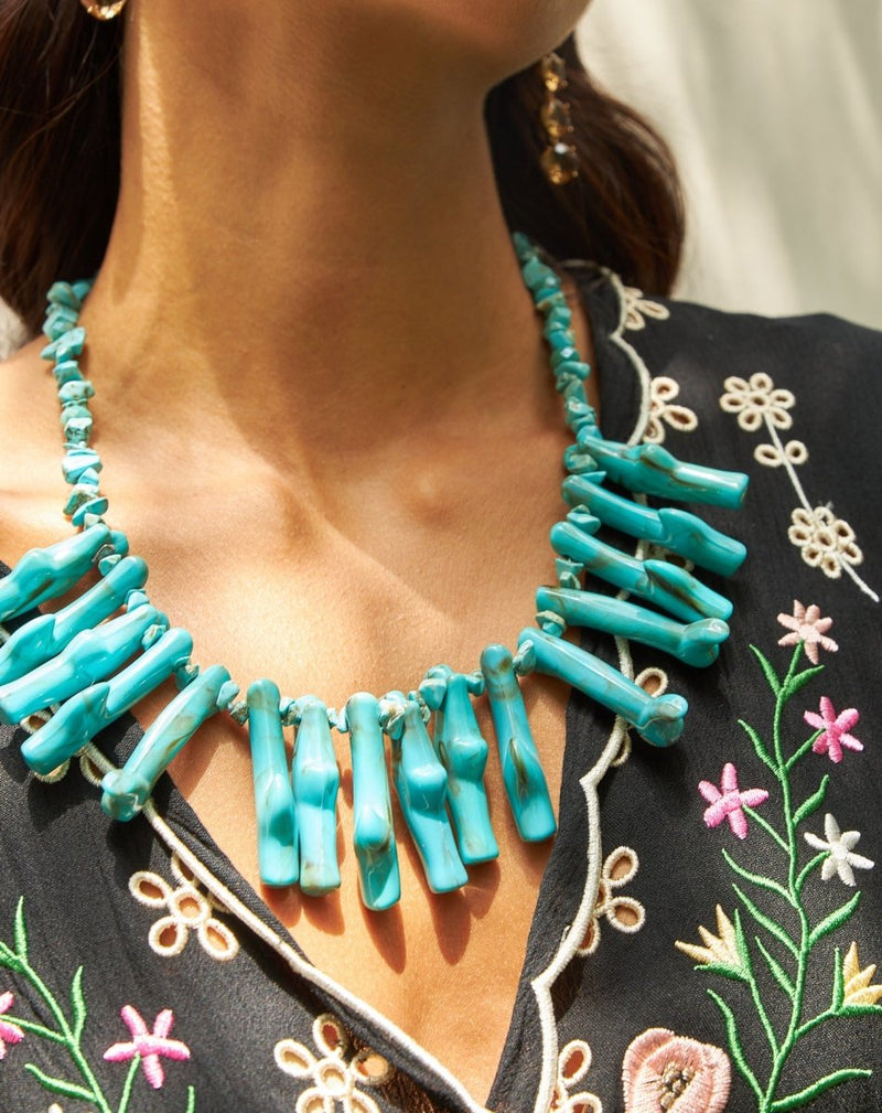 COLLAR AFRICA PIEDRA TURQUESA - Monica Ecco