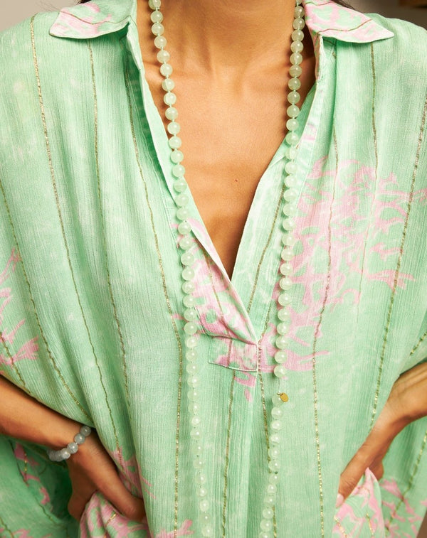 COLLAR LARGO CRISTAL AGUA - Monica Ecco