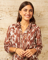 COLLAR LARGO CRISTAL TAUPE - Monica Ecco