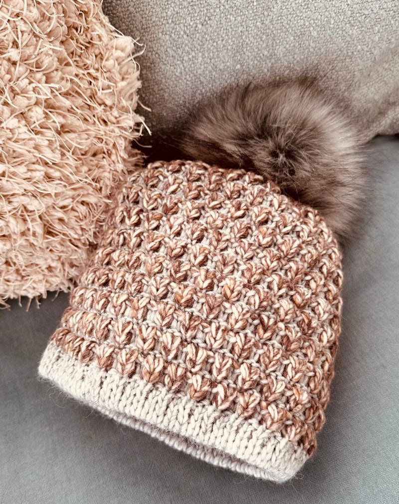 GORRO LANA COMBI GRIS - Monica Ecco