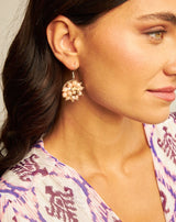 PENDIENTES CRISTAL FLOR NUDE - Monica Ecco