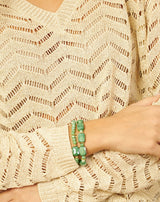 PULSERA DOBLE VERDE - Monica Ecco