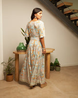 VESTIDO BOHO ESTAMPADO ABOTONADO - Monica Ecco