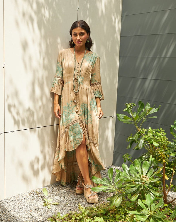VESTIDO BOHO IBICENCO JADE - Monica Ecco