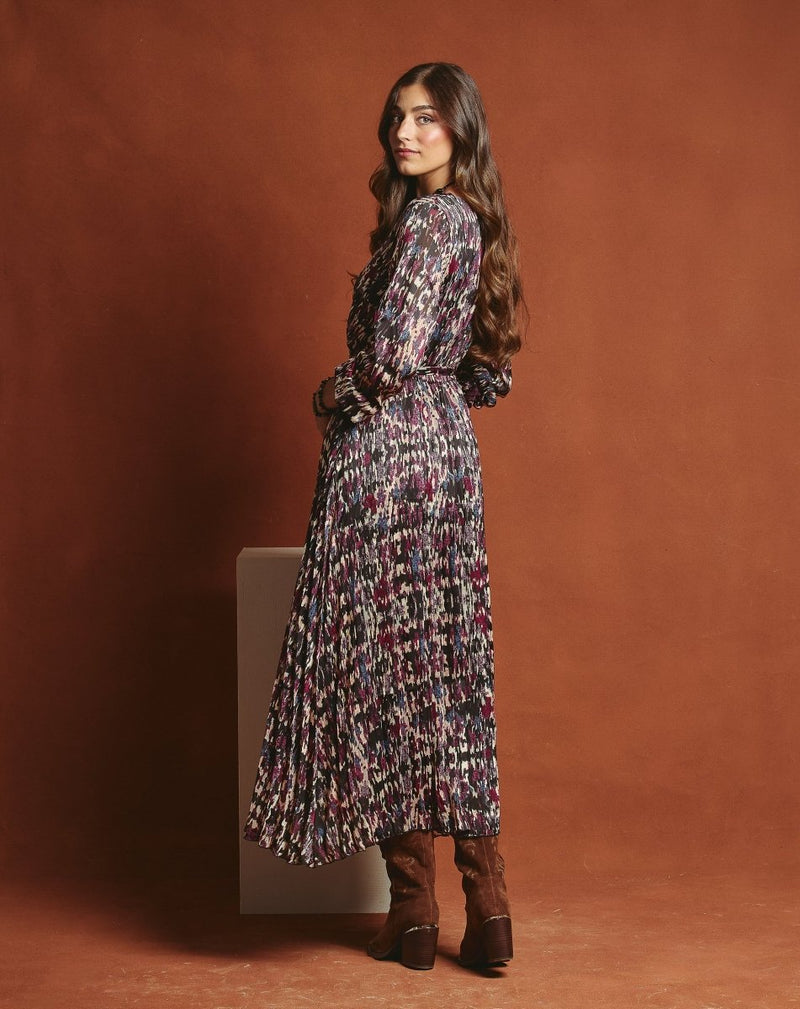 VESTIDO CRUZADO GINA BURDEOS - Monica Ecco