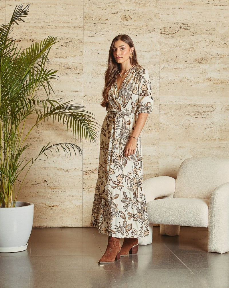 VESTIDO CRUZADO MAR - Monica Ecco
