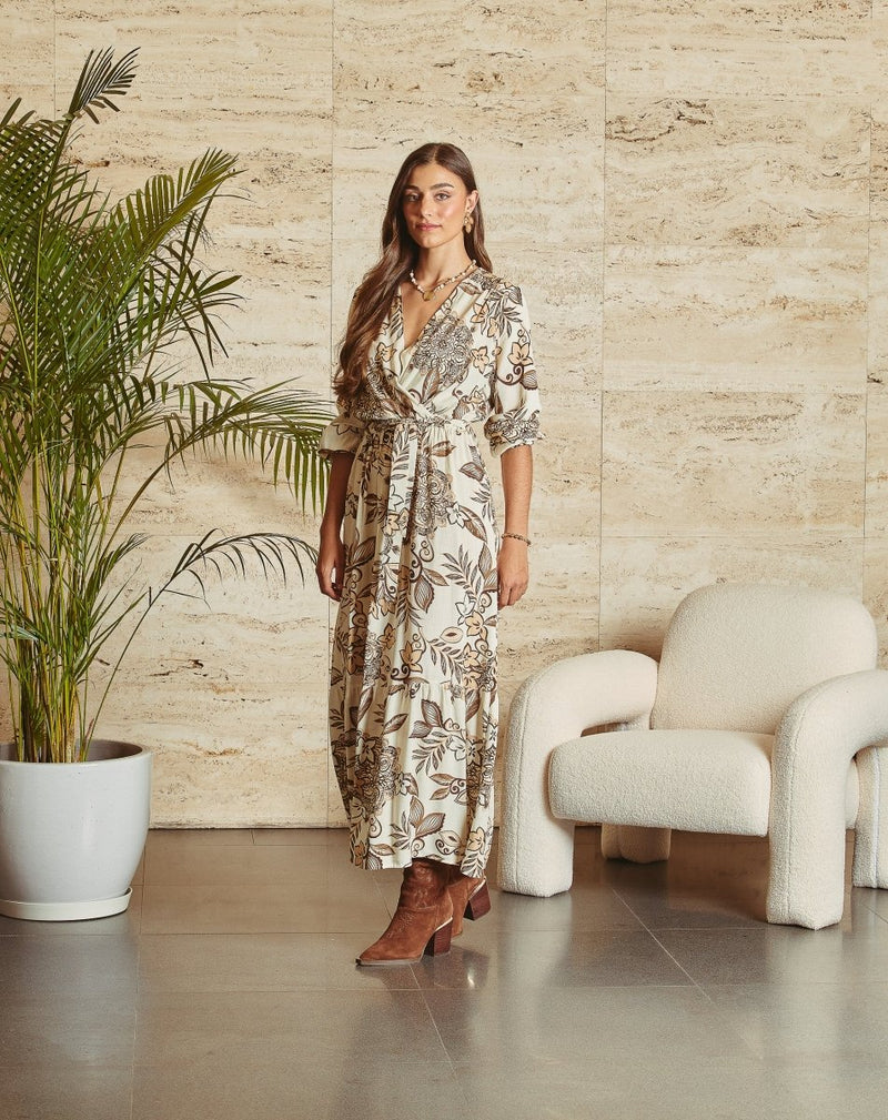 VESTIDO CRUZADO MAR - Monica Ecco