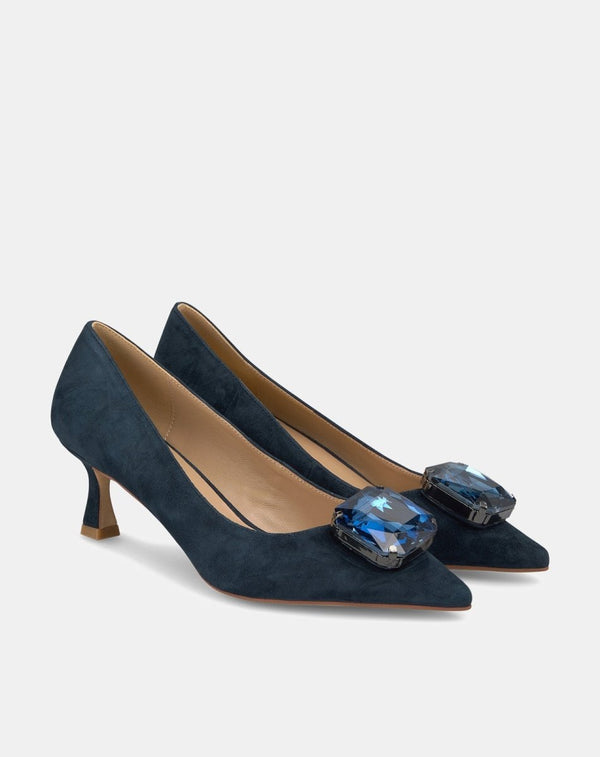 ZAPATO SALÓN ADORNO NAVY - Monica Ecco