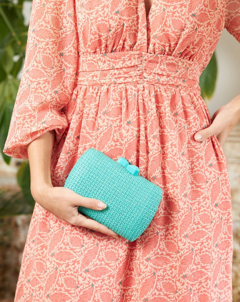 CLUTCH RAFIA SONIA VERDE - Monica Ecco