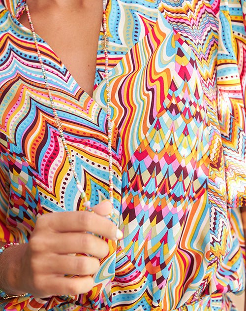 CONJUNTO ESTAMPADO COLORIDO - Monica Ecco